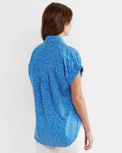Fashion Sportscraft Dashy Lily Voile Shirt in Bluewhite Blue/white