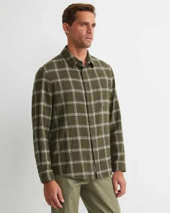 Online Sportscraft Davis Long Sleeve Check Shirt in Khaki