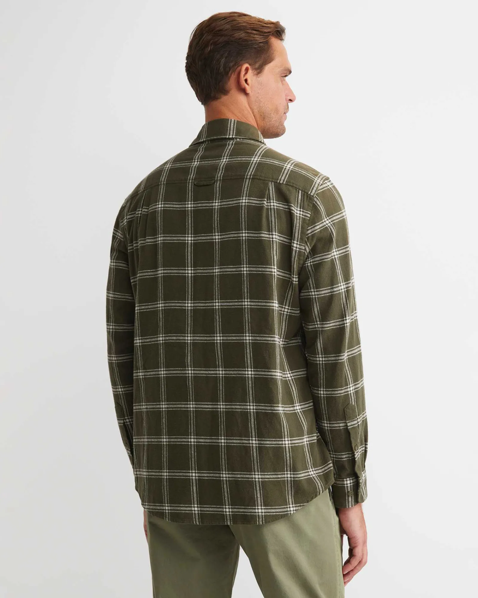 Online Sportscraft Davis Long Sleeve Check Shirt in Khaki