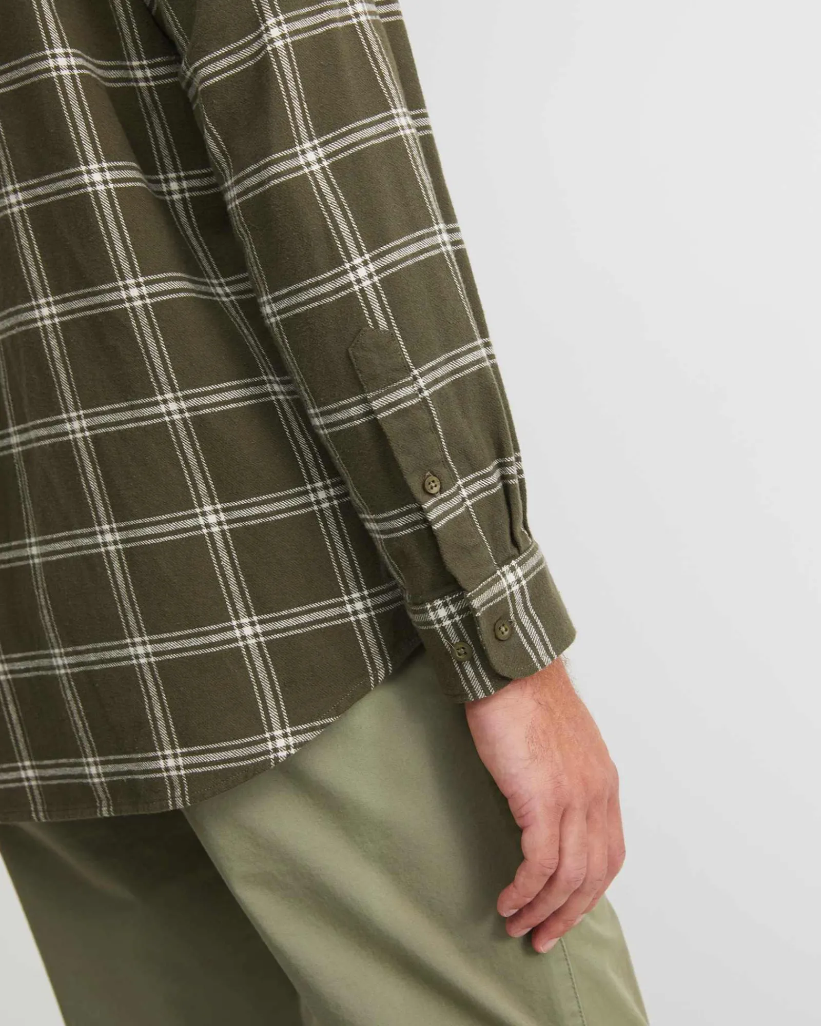 Online Sportscraft Davis Long Sleeve Check Shirt in Khaki