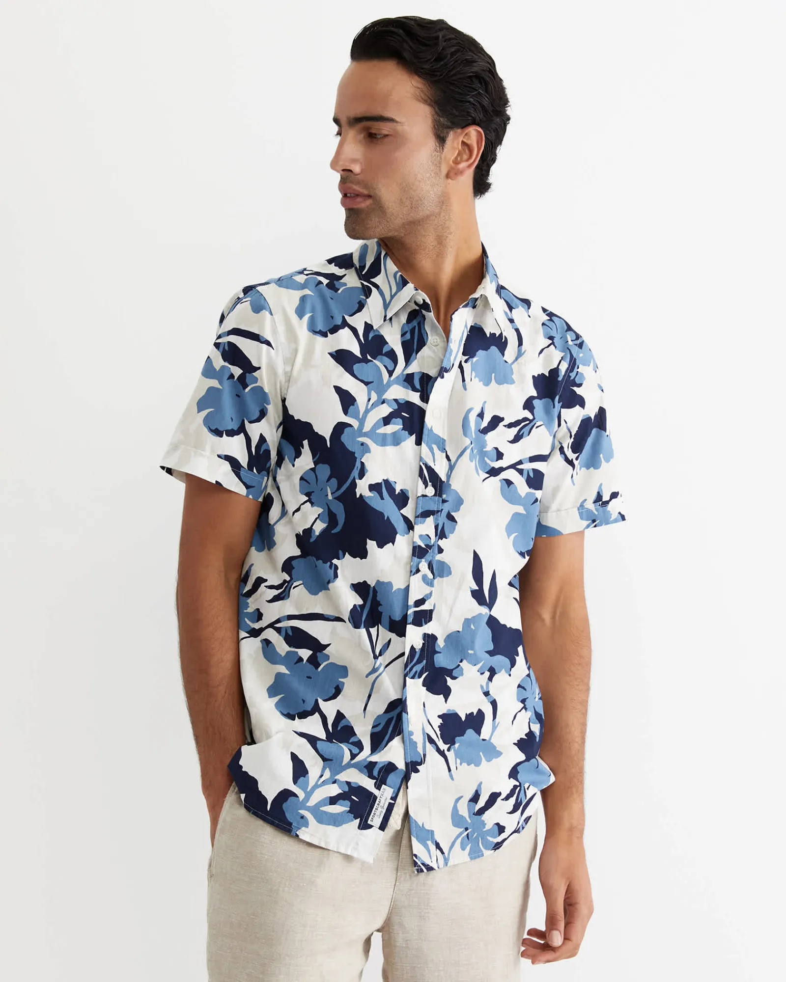 Hot Sportscraft Dyer Short Sleeve Shirt in Blue Multi BlueMulti