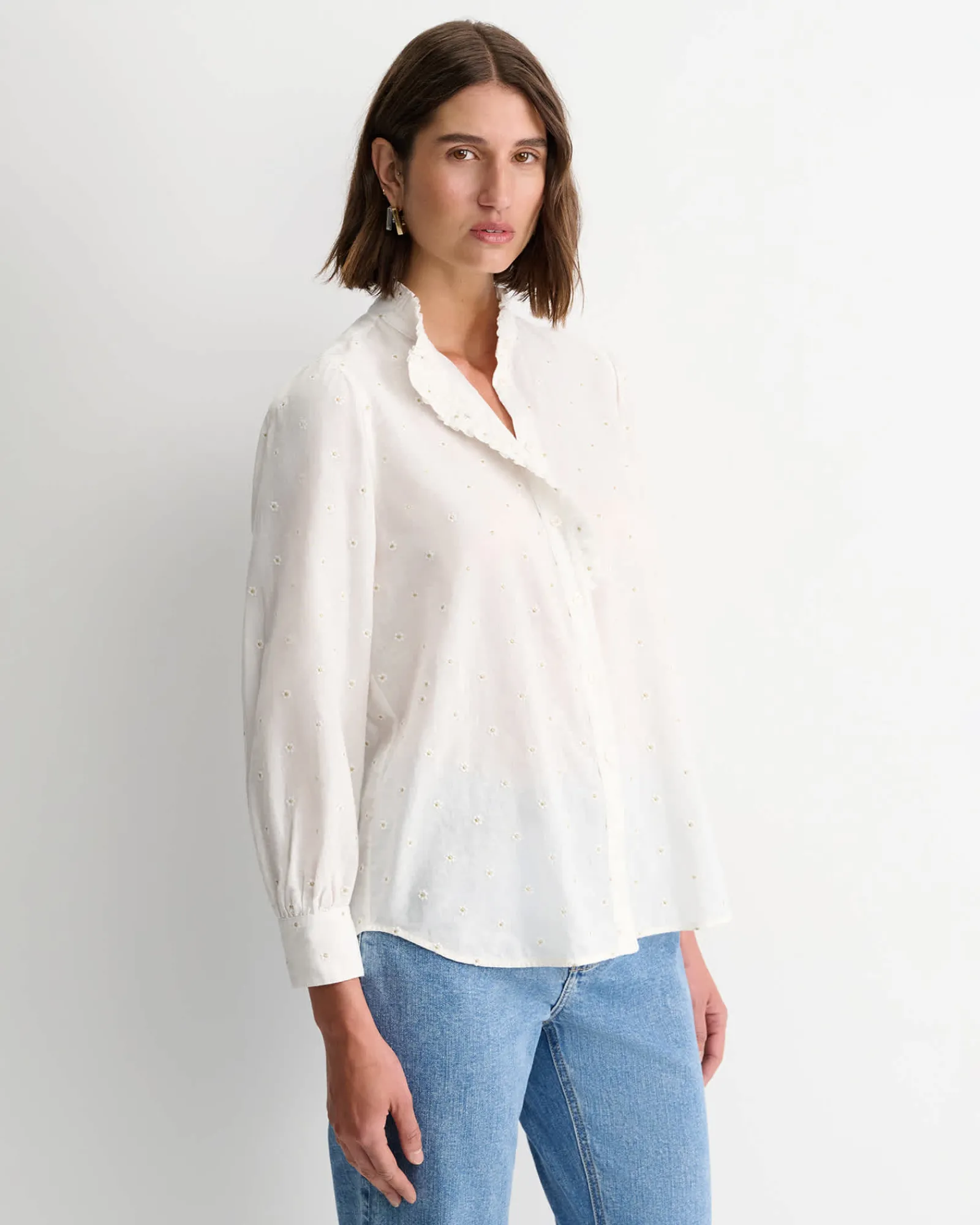 Online Sportscraft Emma Embroidery Blouse in White