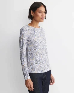 Discount Sportscraft Enzo Liberty Long Sleeve Magic Tee in Blue Multi BlueMulti