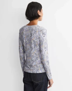 Discount Sportscraft Enzo Liberty Long Sleeve Magic Tee in Blue Multi BlueMulti