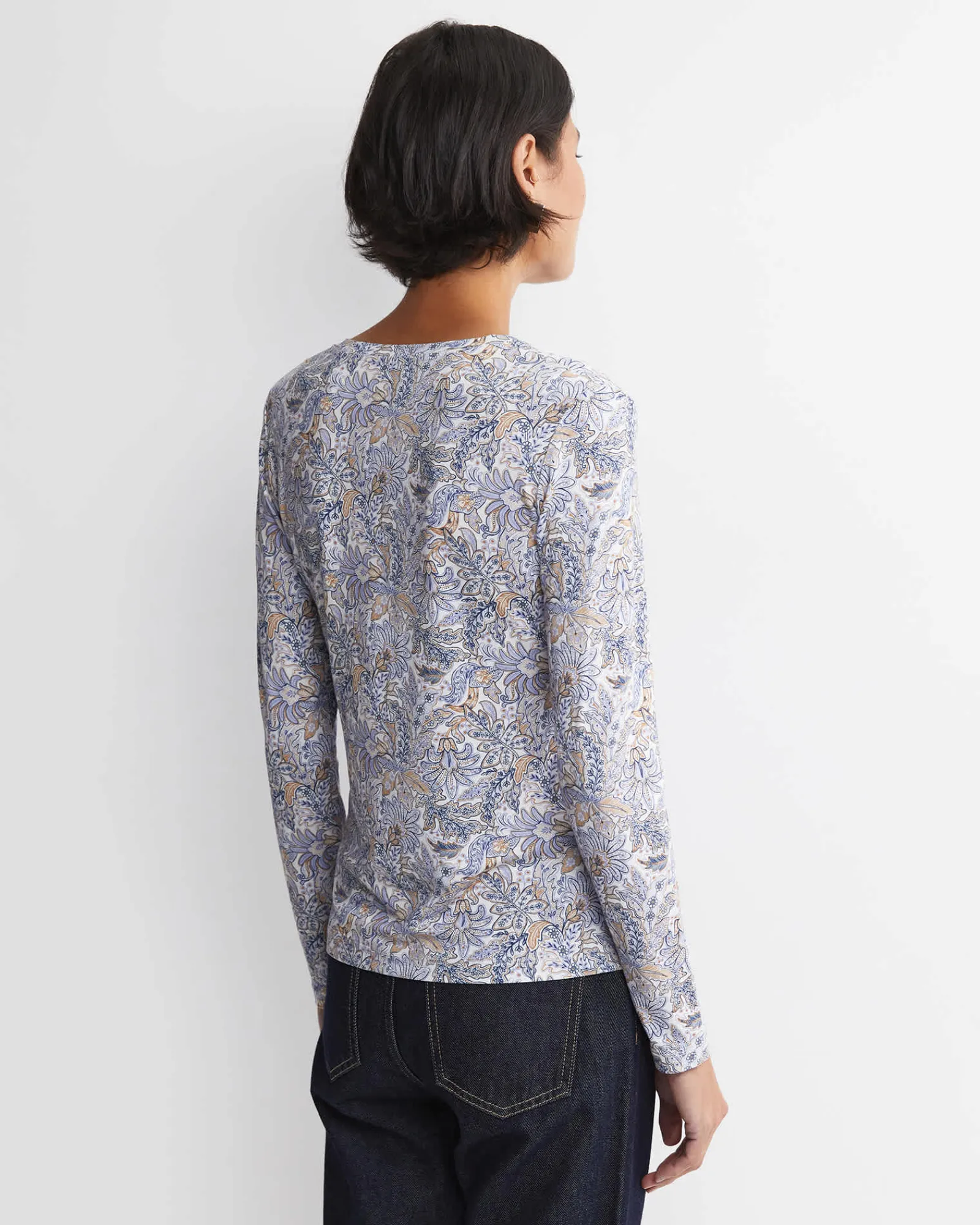 Discount Sportscraft Enzo Liberty Long Sleeve Magic Tee in Blue Multi BlueMulti