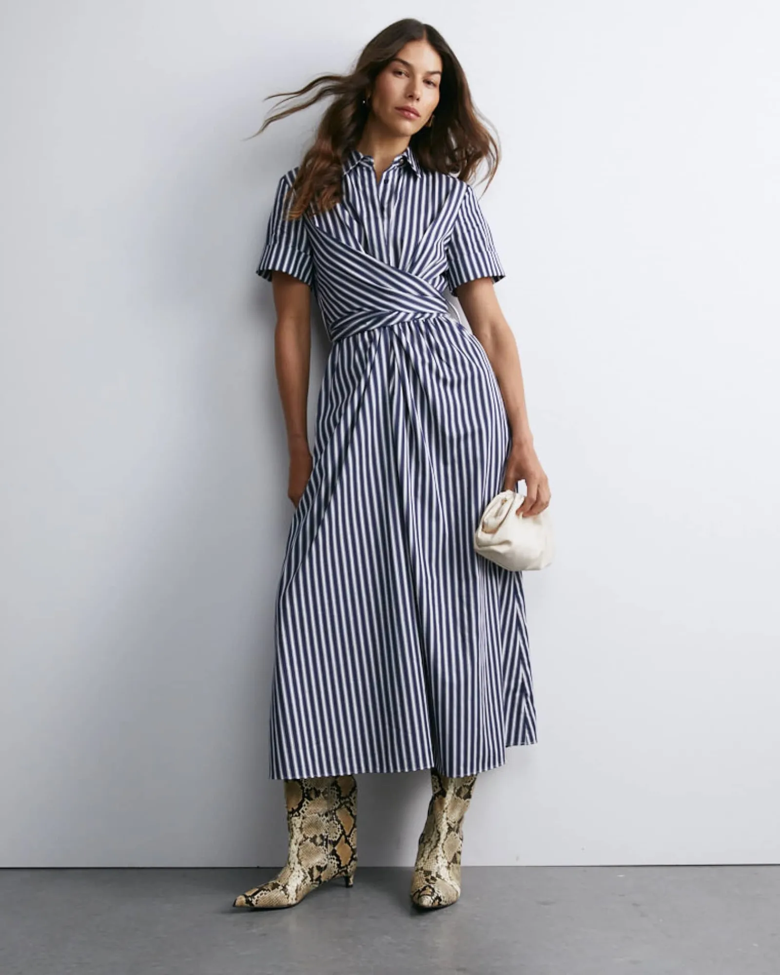 Outlet Sportscraft Etta Twist Maxi Dress in Navywhite Navy/white