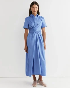 Hot Sportscraft Etta Twist Maxi Dress in Belle Blue BelleBlue