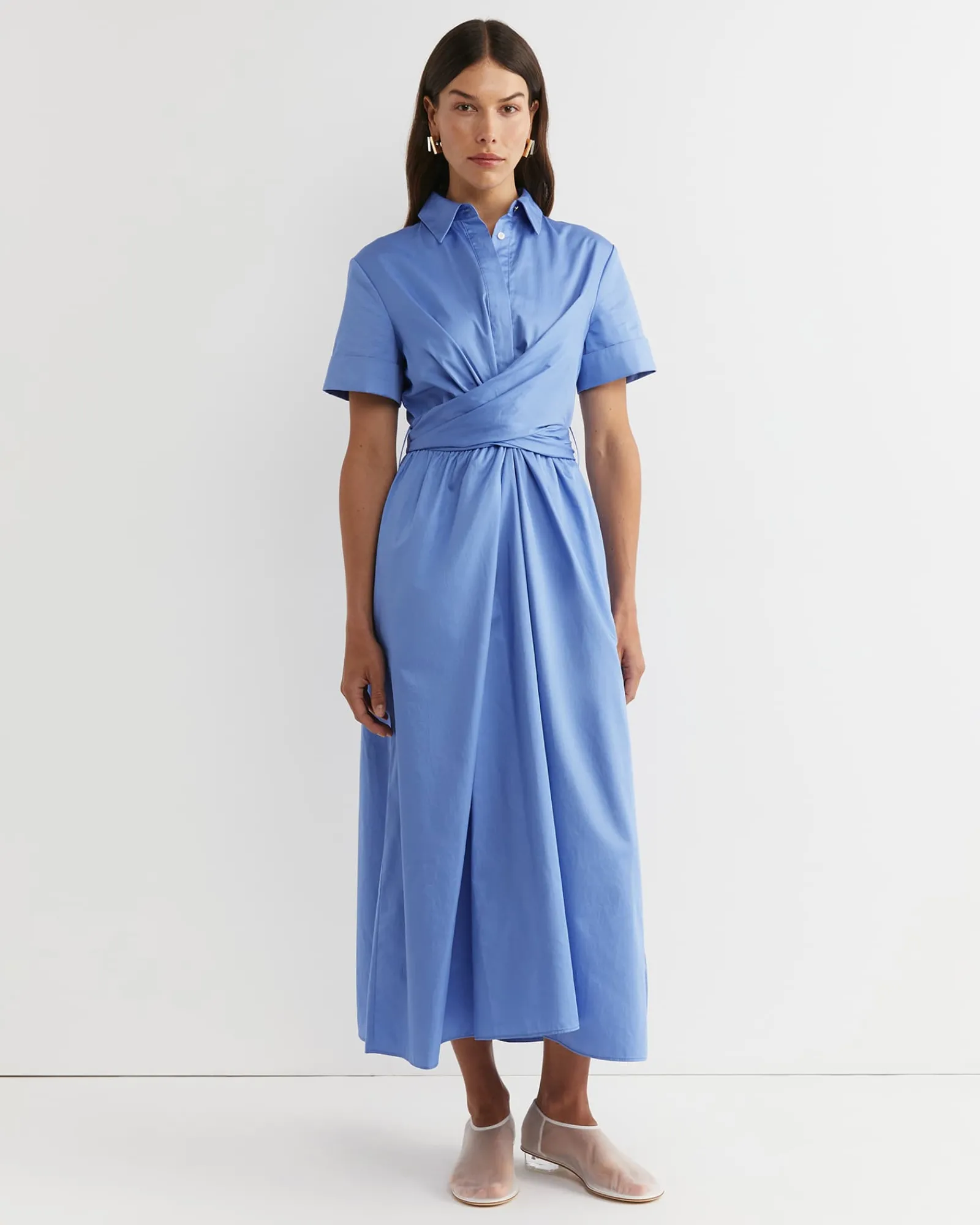 Hot Sportscraft Etta Twist Maxi Dress in Belle Blue BelleBlue