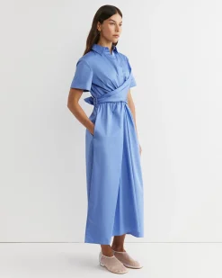 Hot Sportscraft Etta Twist Maxi Dress in Belle Blue BelleBlue