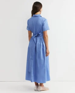 Hot Sportscraft Etta Twist Maxi Dress in Belle Blue BelleBlue