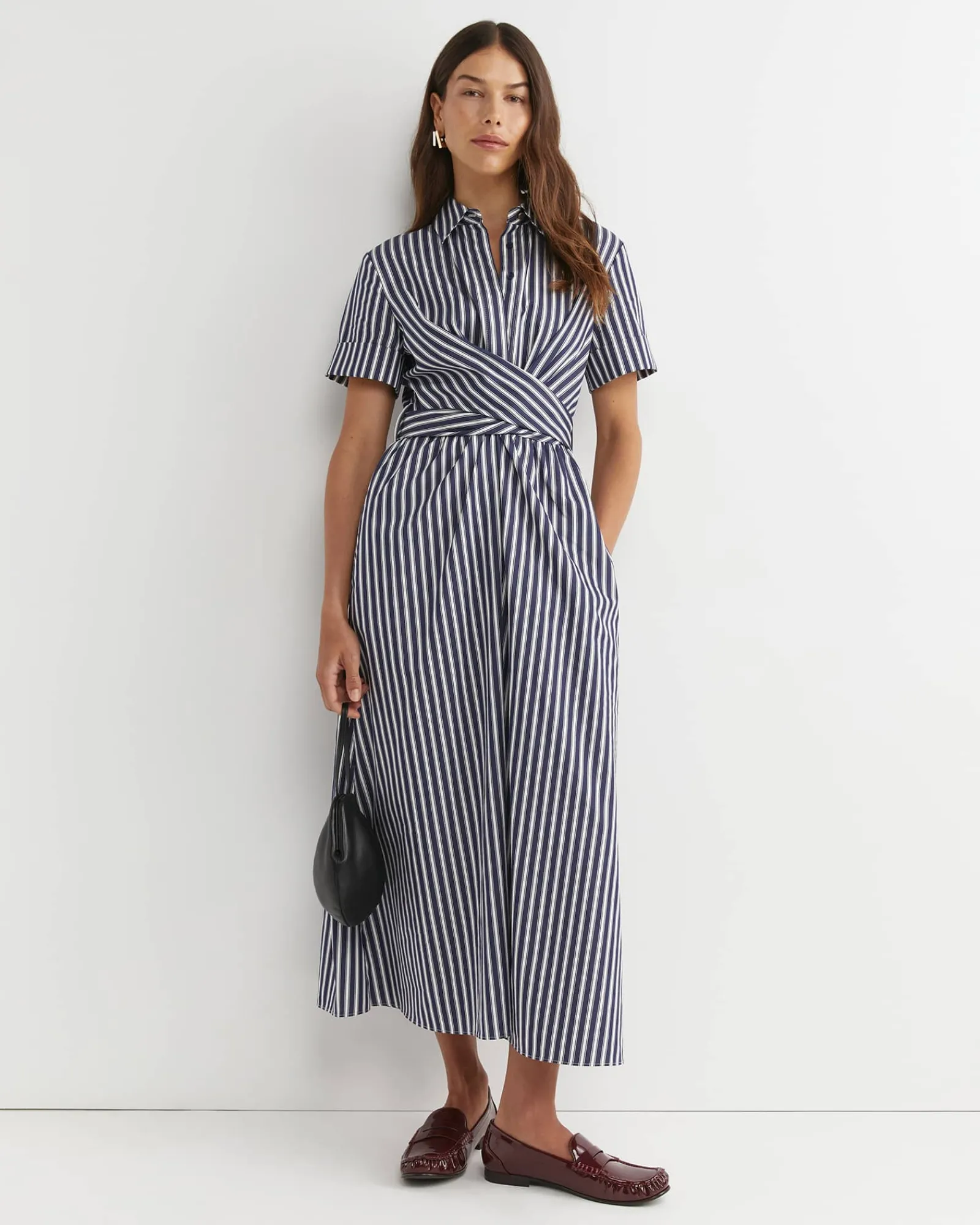 Outlet Sportscraft Etta Twist Maxi Dress in Navywhite Navy/white