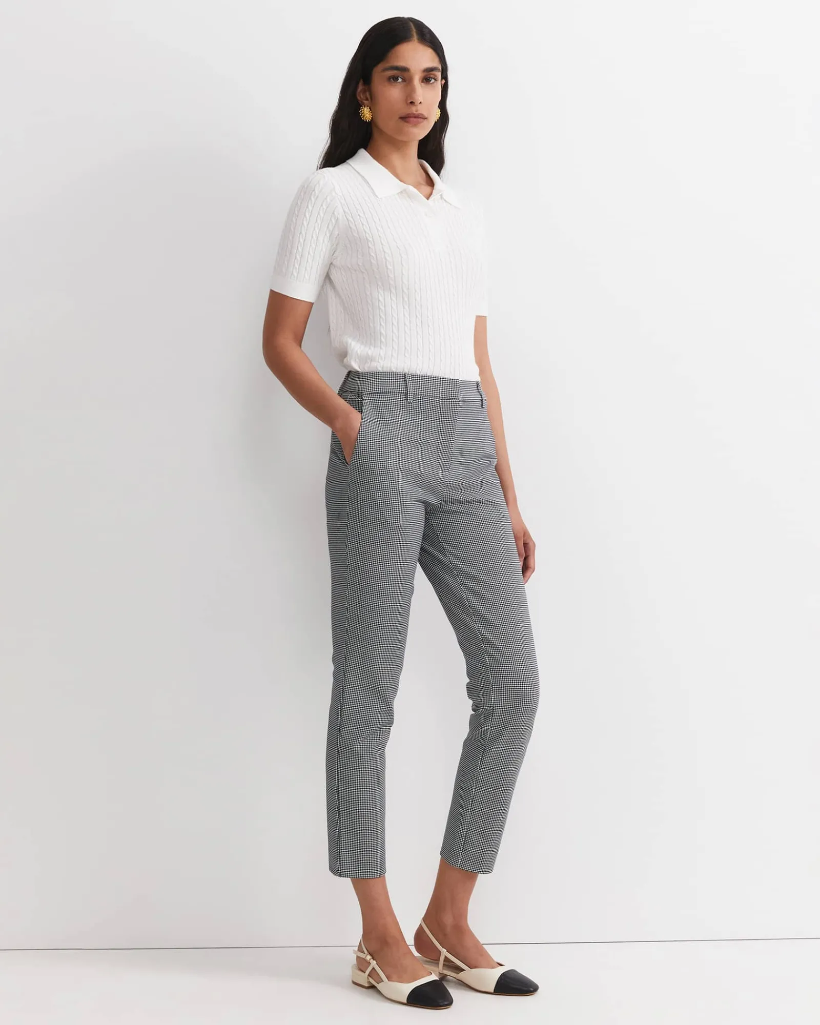 Online Sportscraft Evie Houndstooth Ponte Pant in Blackwhite Black/white