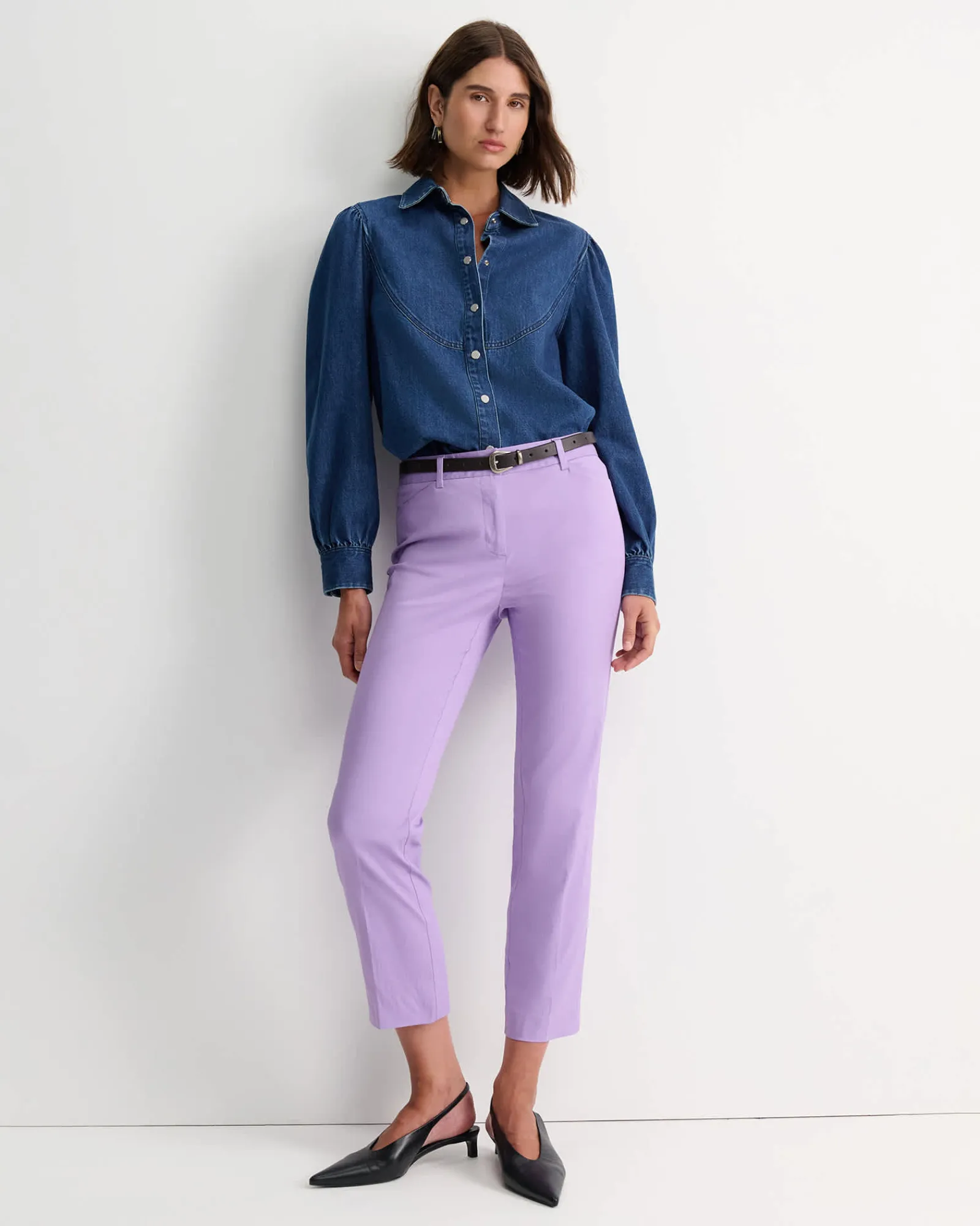 Outlet Sportscraft Evie Straight Capri Pant in Viola