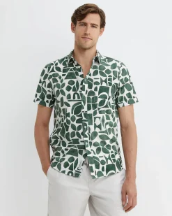 New Sportscraft Ezra Short Sleeve Shirt in Elm