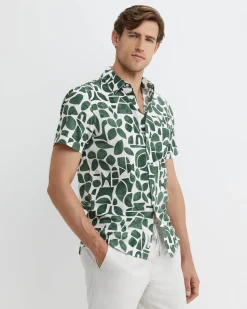 New Sportscraft Ezra Short Sleeve Shirt in Elm