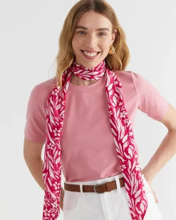 Outlet Sportscraft Farrah Silk Scarf in Pink Multi PinkMulti