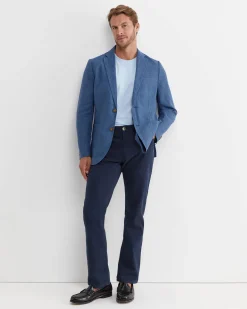 Hot Sportscraft Farrer Linen Sports Jacket in Mid Blue MidBlue