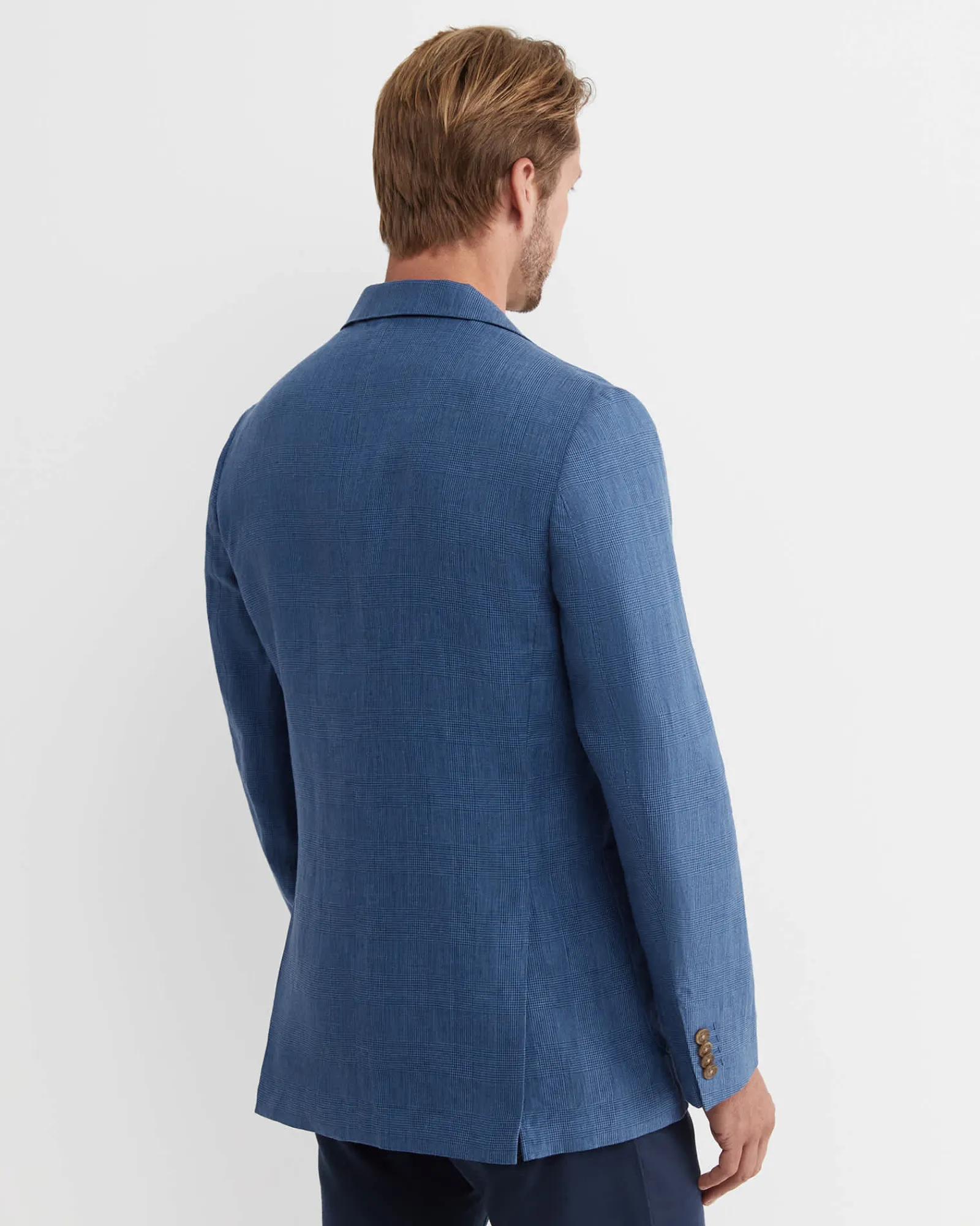 Hot Sportscraft Farrer Linen Sports Jacket in Mid Blue MidBlue