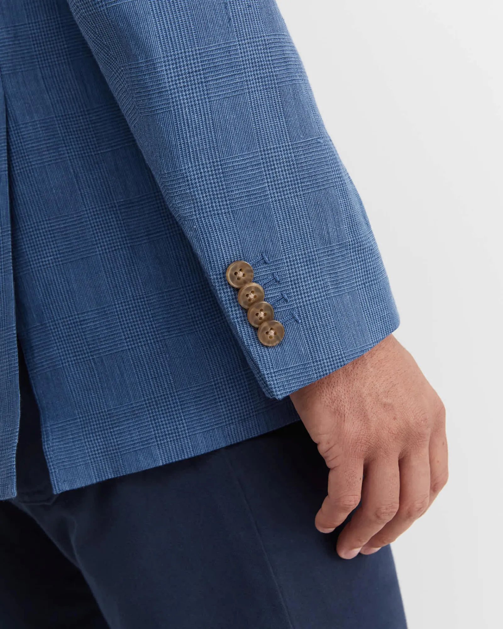 Hot Sportscraft Farrer Linen Sports Jacket in Mid Blue MidBlue