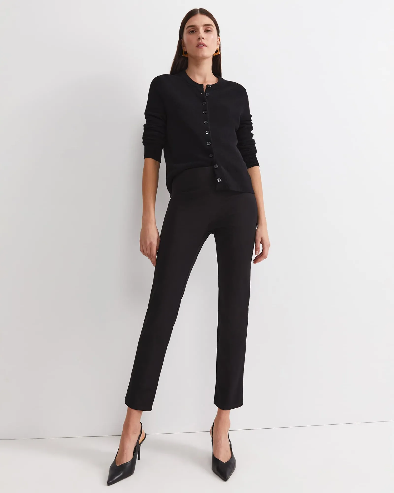 Sale Sportscraft Felicity Flat Front Slim Pant in Black