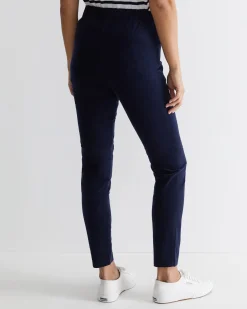 New Sportscraft Felicity Velvet Pull On Pant in Navy