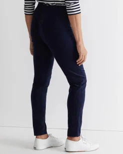 New Sportscraft Felicity Velvet Pull On Pant in Navy