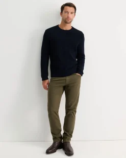 Outlet Sportscraft Finn Rib Crew Neck Knit in Navy