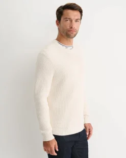 Hot Sportscraft Finn Rib Crew Neck Knit in Milk
