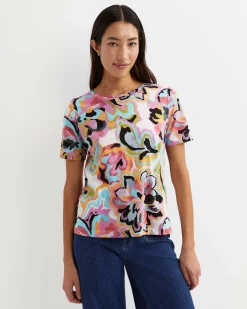 Discount Sportscraft Fiola Short Sleeve Mercerised Tee in Multi