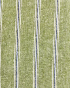 Sale Sportscraft Flynn Short Sleeve Stripe Linen Shirt in Green Multi GreenMulti