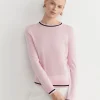 Outlet Sportscraft Francis Merino Crew Neck Knit in Soft Pink SoftPink