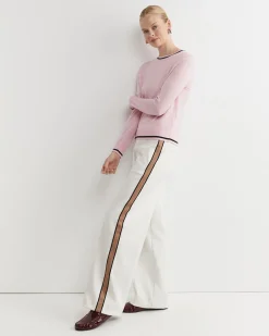 Outlet Sportscraft Francis Merino Crew Neck Knit in Soft Pink SoftPink