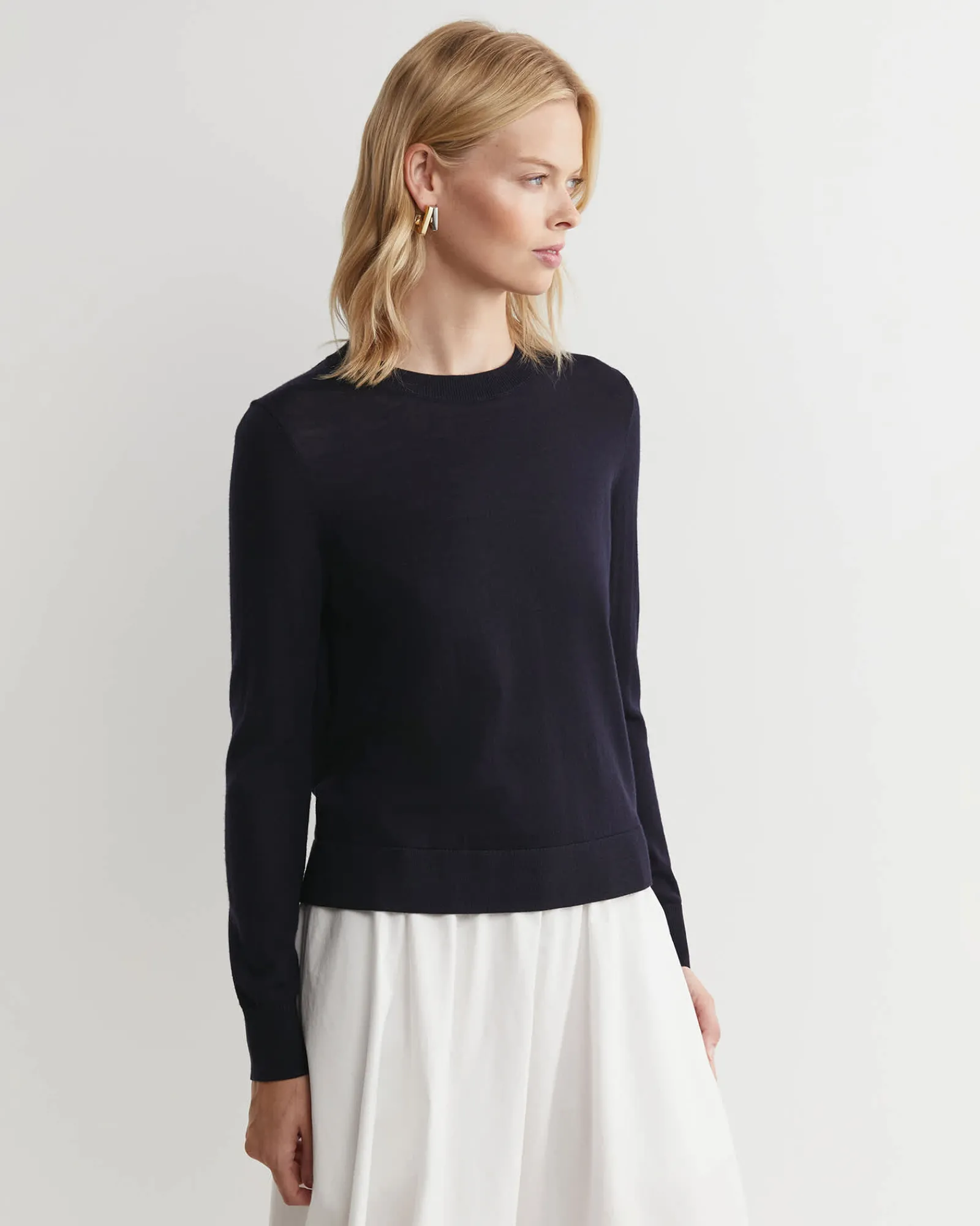 Clearance Sportscraft Francis Merino Crew Neck Knit in Navy