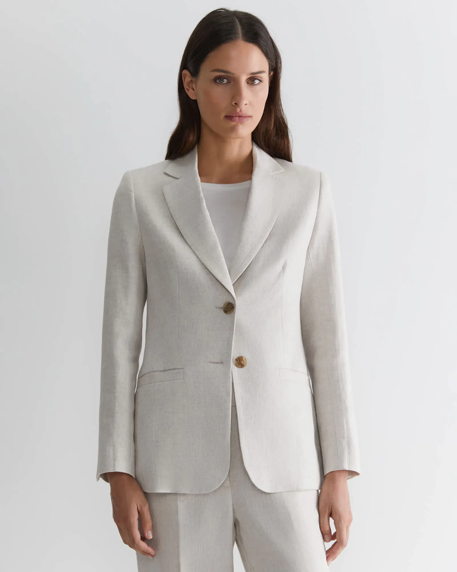 Discount Sportscraft Freya Linen Blazer in String