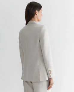 Discount Sportscraft Freya Linen Blazer in String