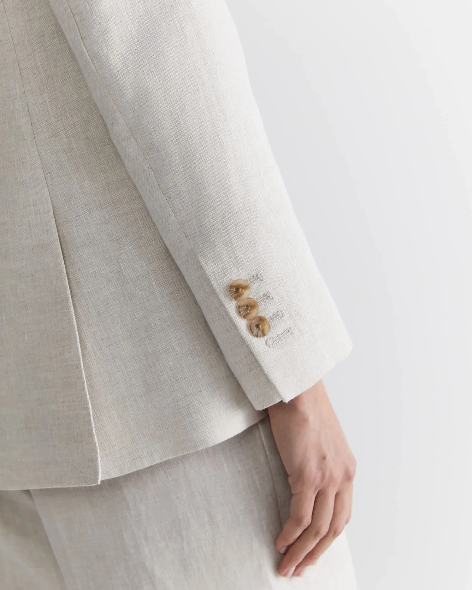 Discount Sportscraft Freya Linen Blazer in String