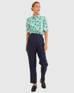 Sale Sportscraft Freya Linen Pant in Navy