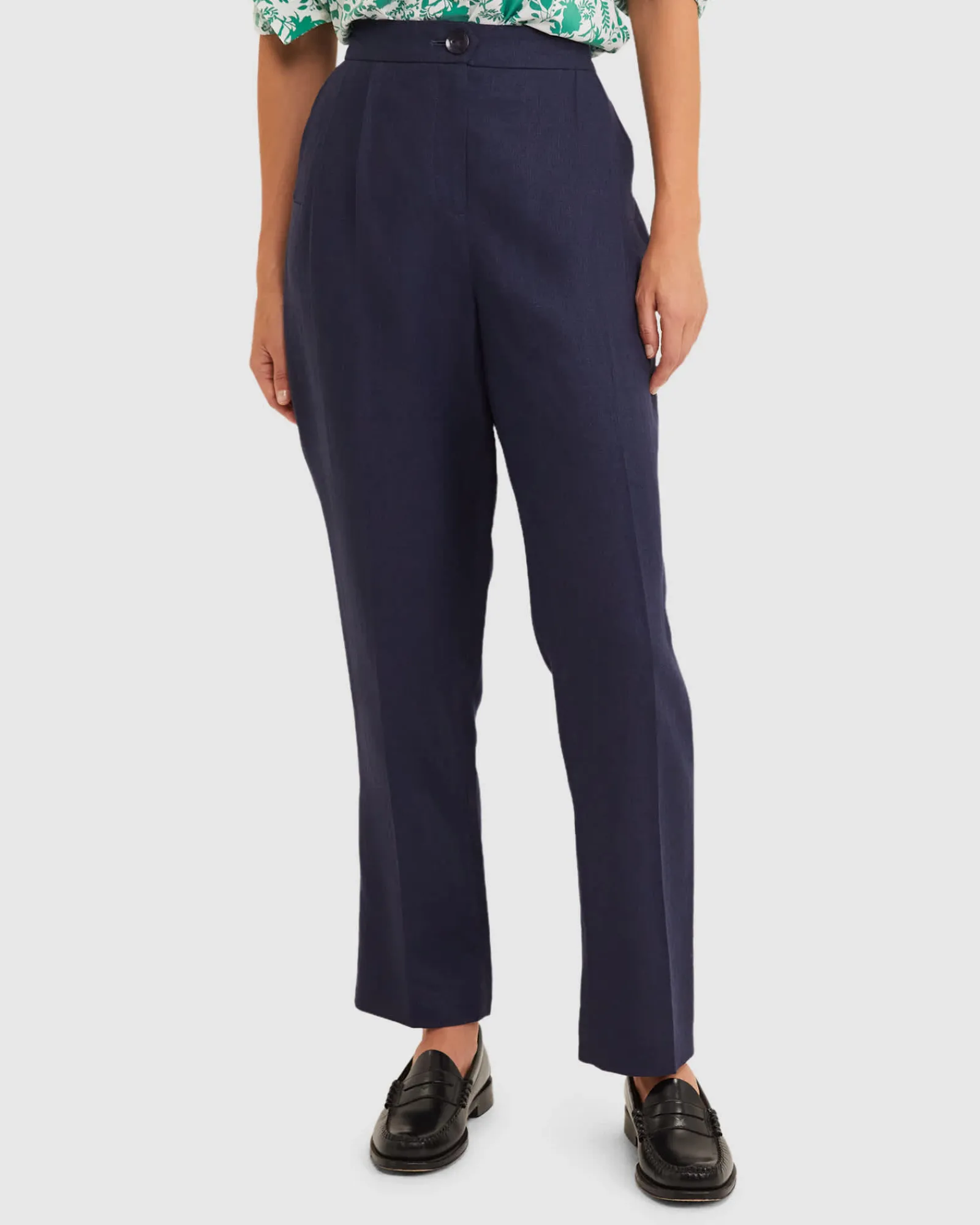 Sale Sportscraft Freya Linen Pant in Navy