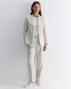 Discount Sportscraft Freya Straight Linen Pant in String