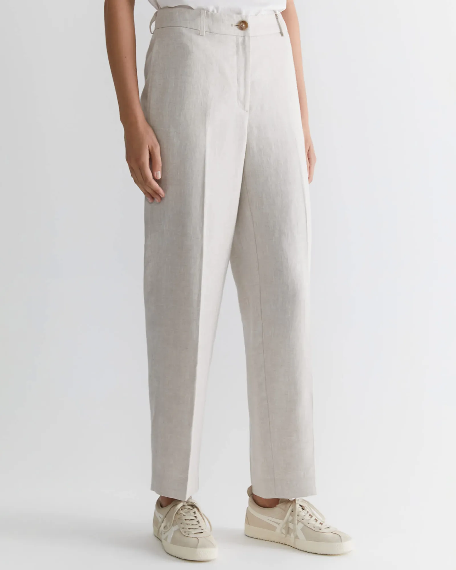 Discount Sportscraft Freya Straight Linen Pant in String