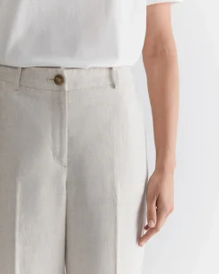 Discount Sportscraft Freya Straight Linen Pant in String