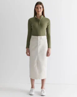 Sale Sportscraft Gabi Midi Skirt in Ecru