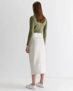 Sale Sportscraft Gabi Midi Skirt in Ecru