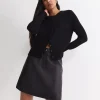 Sale Sportscraft Gemma Leather Mini Skirt in Black
