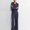 Fashion Sportscraft Geo Wide Leg Pant in Navywhite Navy/white