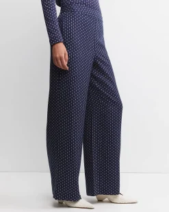 Fashion Sportscraft Geo Wide Leg Pant in Navywhite Navy/white
