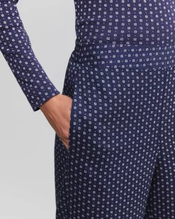 Fashion Sportscraft Geo Wide Leg Pant in Navywhite Navy/white