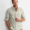 Online Sportscraft George Long Sleeve Print Shirt in Green Multi GreenMulti