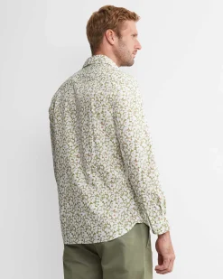 Online Sportscraft George Long Sleeve Print Shirt in Green Multi GreenMulti