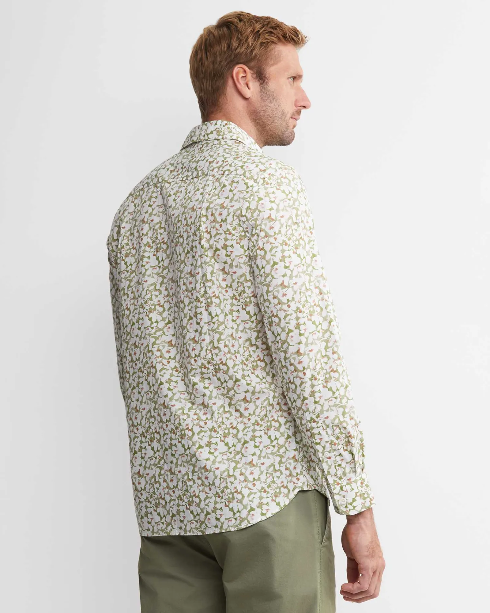 Online Sportscraft George Long Sleeve Print Shirt in Green Multi GreenMulti